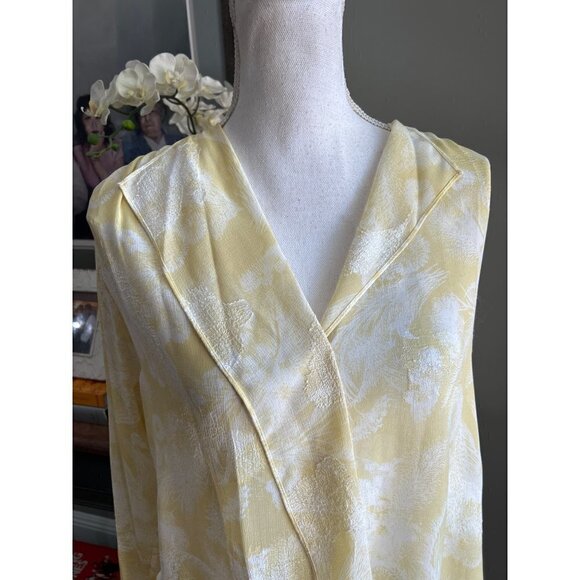Vince Wheat Shirred Popover Top Yellow Womens Size XS - Picture 6 of 13
